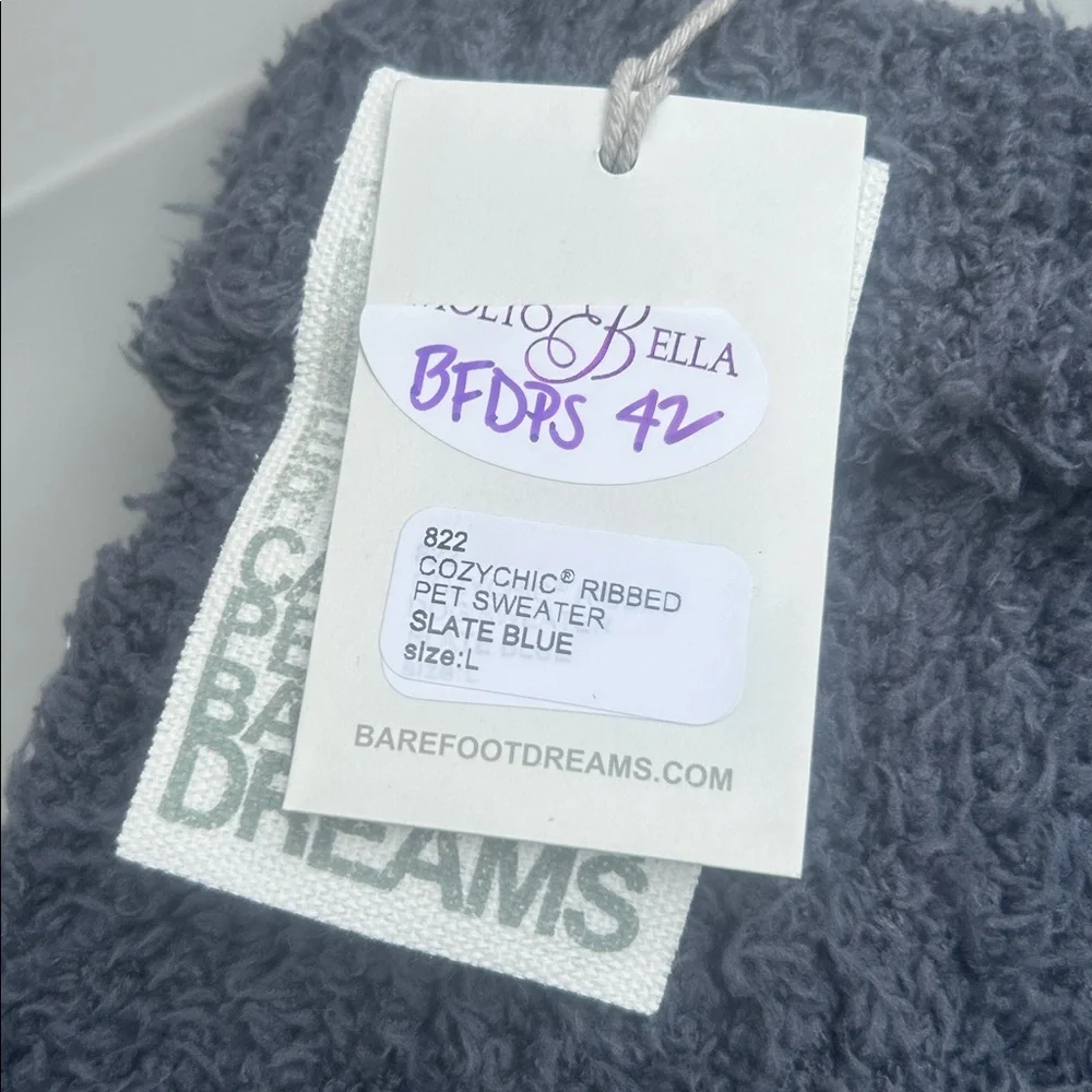 CozyChic Dog Sweater Barefoot Dreams large slate blue - Picture 3 of 5
